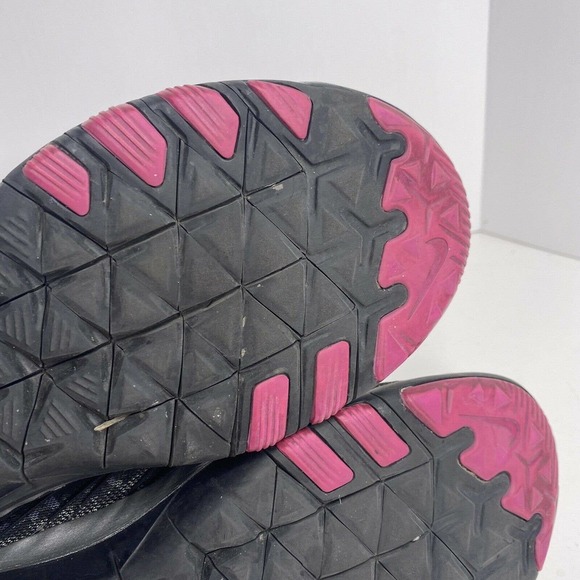 Nike Womens Free Running Shoes Sneakers Size 6.5 Silver Black Metallic - Picture 10 of 10